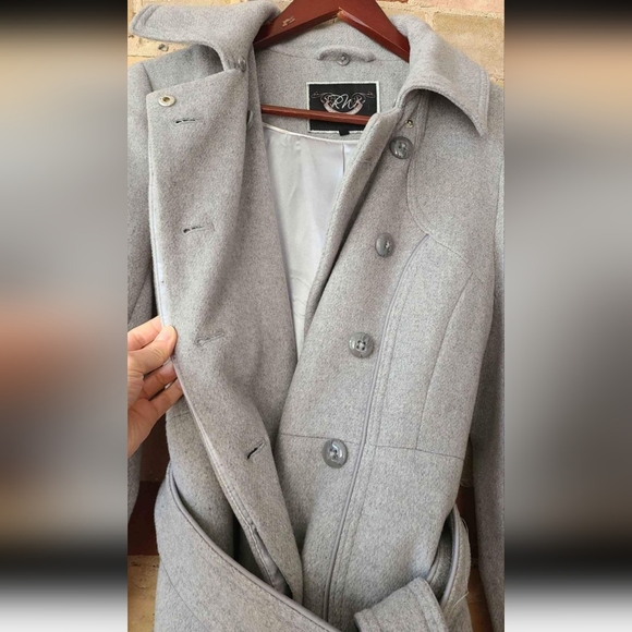 RW and Co Wool Trench Coat - Picture 2 of 6